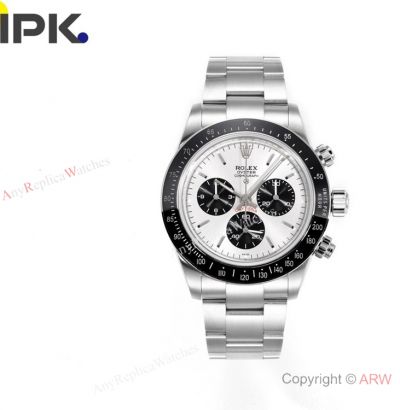 IPK Factory Rolex Daytona Paul Newman 'Blaken' Steel Silver Dial Watch Vintage Style